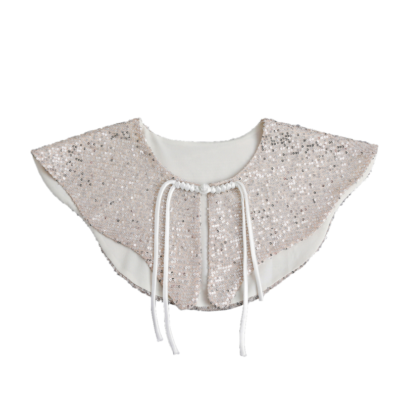 Új chinoiserie köpenykendő, nehézipari flitteres, elegáns, sokoldalú, felhővállpántos hamis nyakörv nőknek, pulóvergallérral, külső díszítéssel