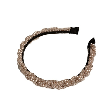 Ελαφριά πολυτελής, υψηλής ποιότητας, γυναικεία κορδέλα μαλλιών με φαρδύ γείσο και πλεγμένες μαργαριταρένιες στάμπες μαλλιών, κορεατικό στυλ, νέα κορδέλα μαλλιών Super Fairy Pressure