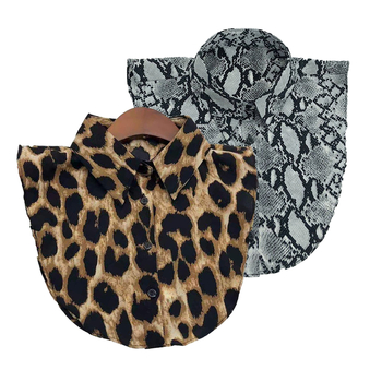 Μοντέρνο Πουλόβερ με Τετράγωνη Λαιμόκοψη και Λεοπάρ Στάμπα, Ζακέτα από Δέρμα Φιδιού, Ψεύτικο Πουκάμισο με Ψεύτικο Γιακά, Unisex, Υψηλής Ποιότητας Αίσθηση