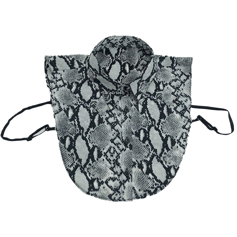 Szögletes nyakú, divatos, leopárdmintás, kígyóbőr pulóver, kardigán, hamis gallér, hamis ing, hamis gallér, unisex, exkluzív hatású