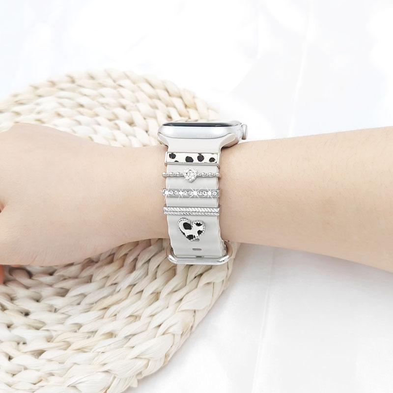 Sobib Apple Watchi rihma dekoratiivrõngale Apple Watchi universaalsele silikoonist kellarihma dekoratiivrõngale dekoratiivnaelale