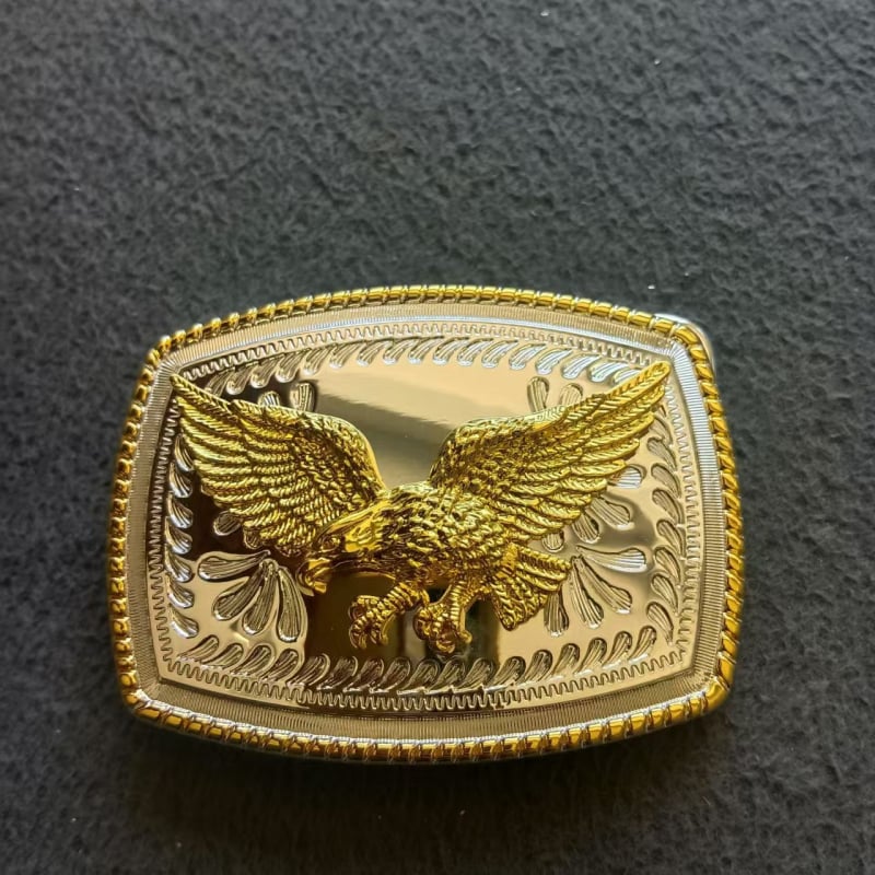 Цинкова сплав Eagle Двоен цвят електролитно покритие катарама за колан в западен стил европейски и американски експлозии директна доставка от фабриката