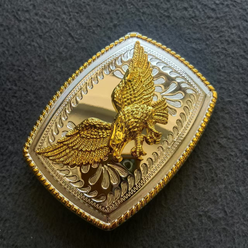 Tsingi sulamist Eagle`i kahevärviline galvaniseeritud vööpandla Lääne stiilis Euroopa ja Ameerika plahvatuste tehase otsetarnimine