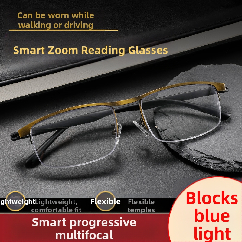 Új, belső progresszív multifokális presbyopia szemüveg, intelligens zoom, kék fény elleni védelem, presbyopia szemüveg, távolra néző szemüveg, közelre néző szemüveg nagykereskedelemben