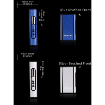 Focus Cigarette Box 10 db-os Durva Cigarette Box Automatikus Fújás Füst Ultra Vékony Alumínium Műanyag Cigarette Box Feliratozás