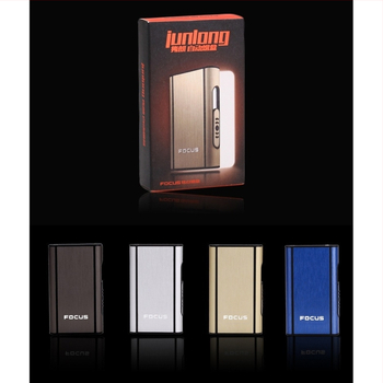 Focus Cigarette Box 10 db-os Durva Cigarette Box Automatikus Fújás Füst Ultra Vékony Alumínium Műanyag Cigarette Box Feliratozás