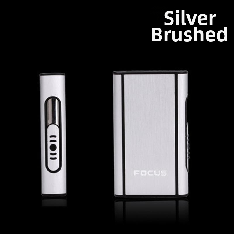 Focus Cigarette Box 10 db-os Durva Cigarette Box Automatikus Fújás Füst Ultra Vékony Alumínium Műanyag Cigarette Box Feliratozás