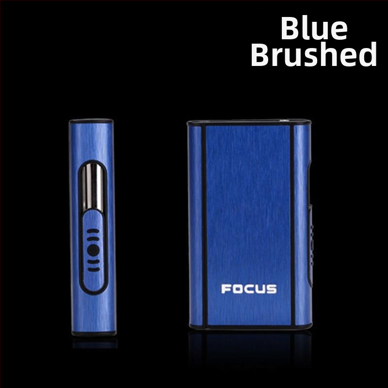 Focus Cigarette Box 10 db-os Durva Cigarette Box Automatikus Fújás Füst Ultra Vékony Alumínium Műanyag Cigarette Box Feliratozás