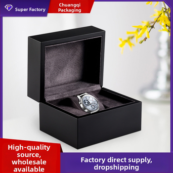 Matinės juodos spalvos laikrodžių dėžutė, daugiaspalvė, aukštos klasės medinė dėžutė, vienos spalvos laikrodžių dėžutė, laikrodžių dovanų dėžutė, gamintojo didmeninė prekyba, sandėliavimas