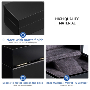 Matinės juodos spalvos laikrodžių dėžutė, daugiaspalvė, aukštos klasės medinė dėžutė, vienos spalvos laikrodžių dėžutė, laikrodžių dovanų dėžutė, gamintojo didmeninė prekyba, sandėliavimas