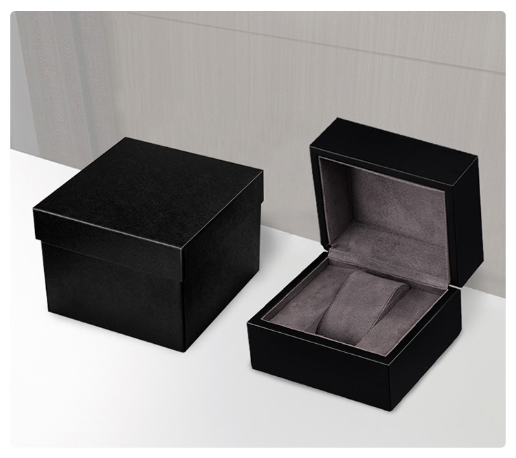 Matinės juodos spalvos laikrodžių dėžutė, daugiaspalvė, aukštos klasės medinė dėžutė, vienos spalvos laikrodžių dėžutė, laikrodžių dovanų dėžutė, gamintojo didmeninė prekyba, sandėliavimas