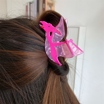 Χαριτωμένο μικρό ακρυλικό κλιπ λαβής με σχήμα δεινοσαύρου, διακριτικό χαριτωμένο γλυκό κλιπ λαβής για τα μαλλιά, φουρκέτα, αξεσουάρ μαλλιών, νέο στυλ