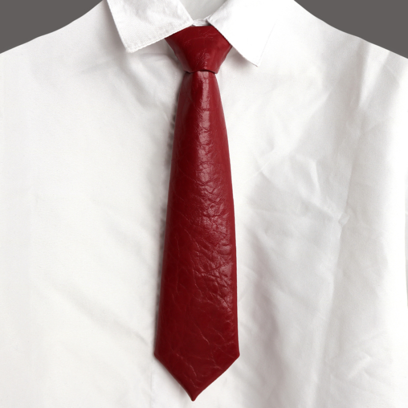 Rodyti rudens ir žiemos madą odinis dirbtinės odos kaklaraištis trumpas laisvalaikio diržas be mazgų reguliuojamas PUTIE