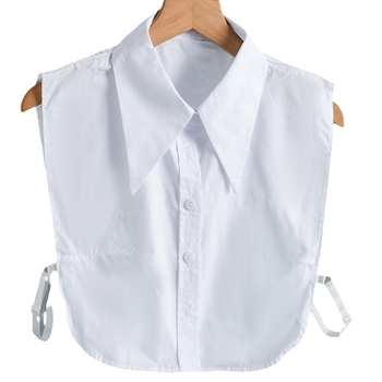 Ψεύτικο γιακά ευέλικτο απλό μεγάλο μυτερό λευκό πουκάμισο φθινοπωρινό και χειμωνιάτικο πολυλειτουργικό συνδυασμό