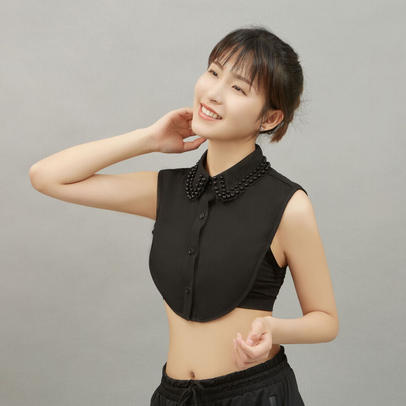 Tieša rūpnīcas piegāde pērlīšu izgatavošanā, eleganta pērlīšu izgatavošanā, viltus apkakles, pērļu apkakles, pusgaras iekšējās siltās dekoratīvās apkakles vairumtirdzniecībā