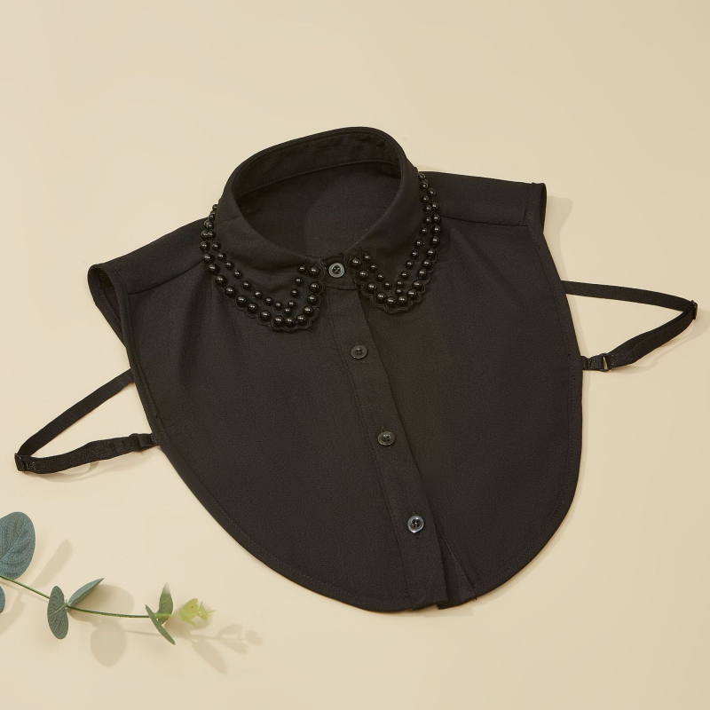 Tieša rūpnīcas piegāde pērlīšu izgatavošanā, eleganta pērlīšu izgatavošanā, viltus apkakles, pērļu apkakles, pusgaras iekšējās siltās dekoratīvās apkakles vairumtirdzniecībā