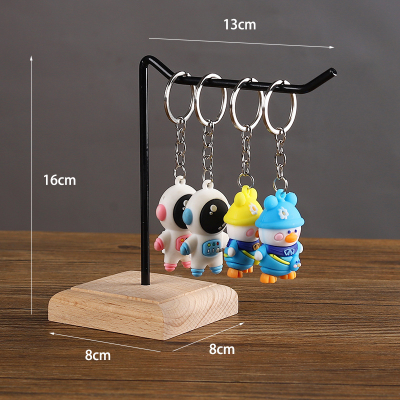 Tömörfa vas fülbevaló kijelző állvány háztartási fülbevalók karton tároló ékszer állvány függő kulcstartó karkötő ékszer állvány