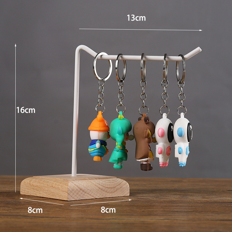 Tömörfa vas fülbevaló kijelző állvány háztartási fülbevalók karton tároló ékszer állvány függő kulcstartó karkötő ékszer állvány