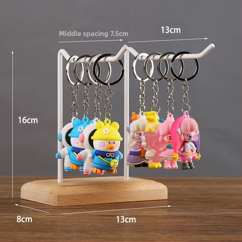 Tömörfa vas fülbevaló kijelző állvány háztartási fülbevalók karton tároló ékszer állvány függő kulcstartó karkötő ékszer állvány