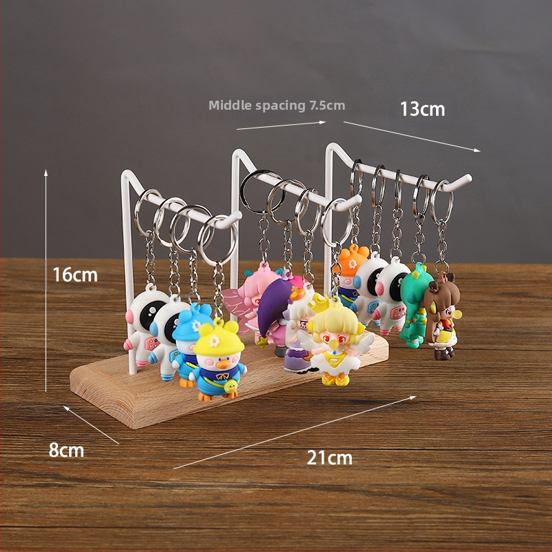 Tömörfa vas fülbevaló kijelző állvány háztartási fülbevalók karton tároló ékszer állvány függő kulcstartó karkötő ékszer állvány