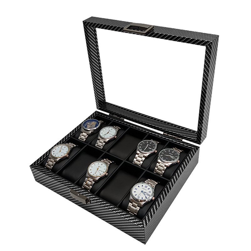 [Retro Kiadás] raktáron Nagykereskedelmi Fekete Dió Fa 10 Bites Óra Tároló Gyűjtemény Kiállító Doboz 10 Óra Doboz