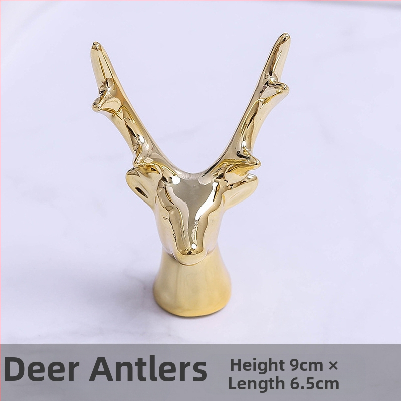 Ins Kaunistused Piiriülene Keraamiline Loominguline Elevandi Mini Jänese Sõrmus Kaelakee Ehete Riiul Loomaakna Väikesed Kaunistused