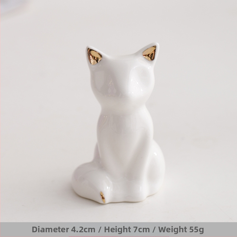 Ins Kaunistused Piiriülene Keraamiline Loominguline Elevandi Mini Jänese Sõrmus Kaelakee Ehete Riiul Loomaakna Väikesed Kaunistused