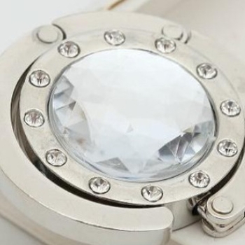 Φορητό και πρακτικό πτυσσόμενο σετ κρεμάστρας για τσάντες από κρύσταλλο, με μεταλλικό γάντζο για τσάντες και 12 τρυπάνια