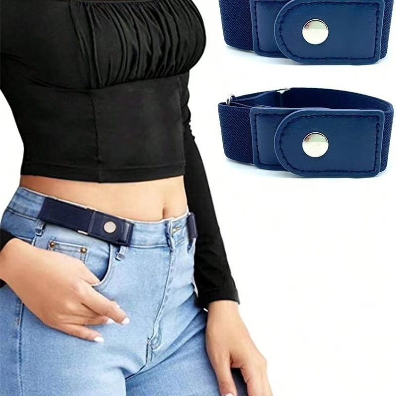 Új, kétoldalas, rugalmas öv, koreai divat, láthatatlan, lusta katonai kiképző öv