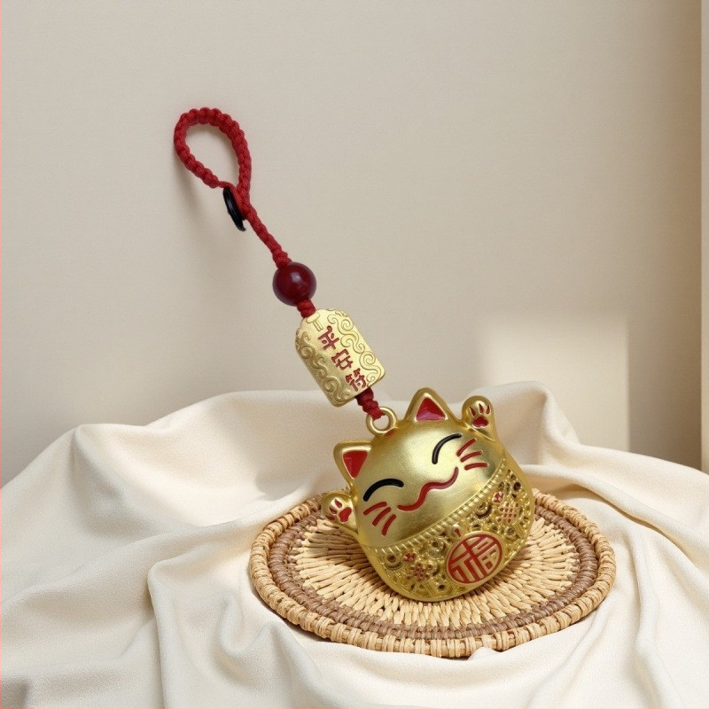 Szerencsés kulcstartó medál National Tide fejlett mobiltelefon-függő kulcstartó függő díszek ősi táska medál kreatív ajándék férfiaknak és nőknek