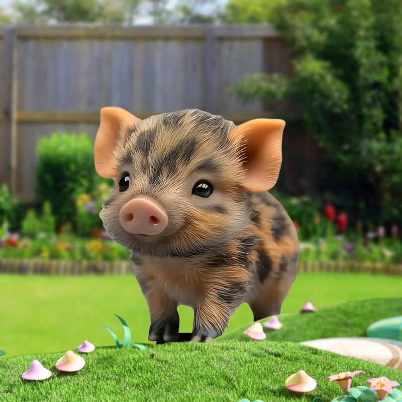 Εκρήξεις Ημέρας Αγίου Βαλεντίνου Μαύρος Μύθος Zhu Bajie 2D Επίπεδη Ακρυλική Διακόσμηση Αυλής Εξωτερική Γλάστρα με Γκαζόν Διακοσμητικά Λουλούδια