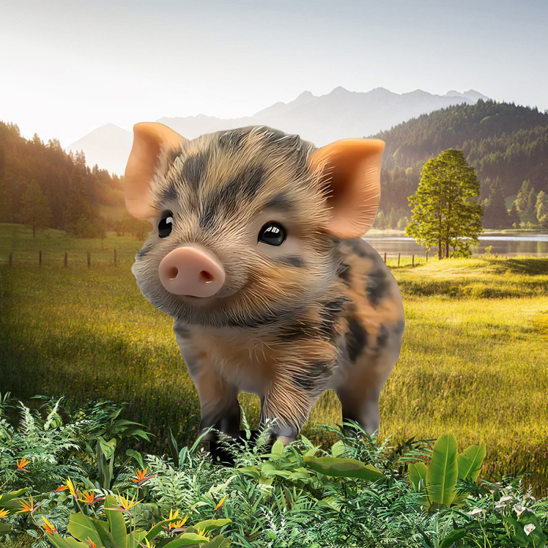 Εκρήξεις Ημέρας Αγίου Βαλεντίνου Μαύρος Μύθος Zhu Bajie 2D Επίπεδη Ακρυλική Διακόσμηση Αυλής Εξωτερική Γλάστρα με Γκαζόν Διακοσμητικά Λουλούδια