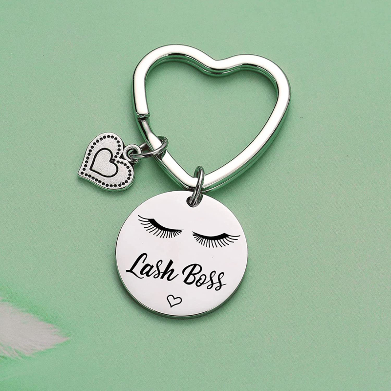 Amazon rozsdamentes acél szempilla kulcstartó szerelem szempilla ajándék lányoknak nagykereskedelmi hátizsák medál