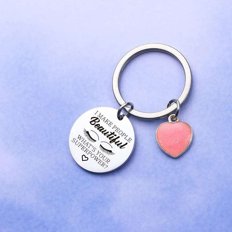 Amazon rozsdamentes acél szempilla kulcstartó szerelem szempilla ajándék lányoknak nagykereskedelmi hátizsák medál