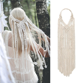 Χειροποίητη κορδέλα μαλλιών σε νέο μποέμικο στιλ, αξεσουάρ μαλλιών από βαμβακερό σχοινί, σκανδιναβικά καπέλα γάμου, πηγή Amazon