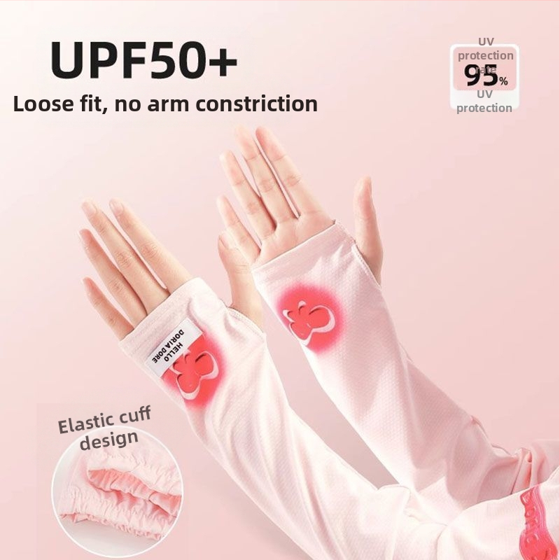 Suvised päikesekaitsega jäävarrukad, naiste armsad lahtised varrukad, UV-kaitsega päikesevarjuga käekaitsed, õhukesed hingavad jääsiidist varrukad