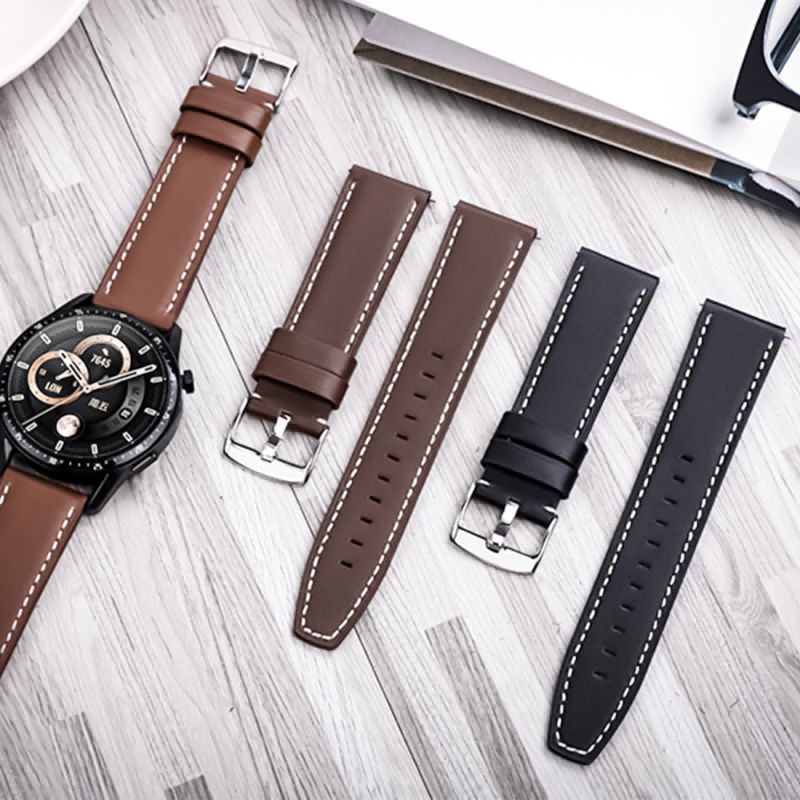 Alkalmas Huawei óraszíjhoz, bőr talppal, szögletes olajos szélű farokkal, barackszínű olajos szélű farokkal, GT5 okosóraszíjhoz