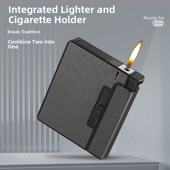 Δημιουργικό χοντρό μεσαίου μεγέθους αυτόματο κουτί τσιγάρων με αναπτήρα αδιάβροχο, ανθεκτικό στην πίεση, φουσκωτό κουτί τσιγάρων αναπτήρα χονδρικής