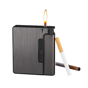 Δημιουργικό χοντρό μεσαίου μεγέθους αυτόματο κουτί τσιγάρων με αναπτήρα αδιάβροχο, ανθεκτικό στην πίεση, φουσκωτό κουτί τσιγάρων αναπτήρα χονδρικής