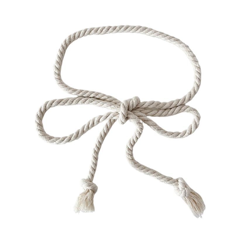 Vintage vastag kötélöv, női, stílusos, dekoratív, mindenhez illő farmeröv, diák- és fiatalembereknek való nadrágöv