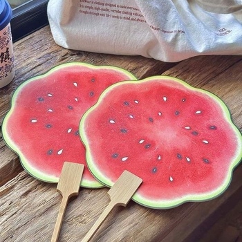 Klassz ajándék barátnőknek, csoportos rajongói kellékek, robbanások, meleg nyári, görögdinnye, kézzel festett, édes rajongó