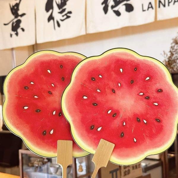 Klassz ajándék barátnőknek, csoportos rajongói kellékek, robbanások, meleg nyári, görögdinnye, kézzel festett, édes rajongó