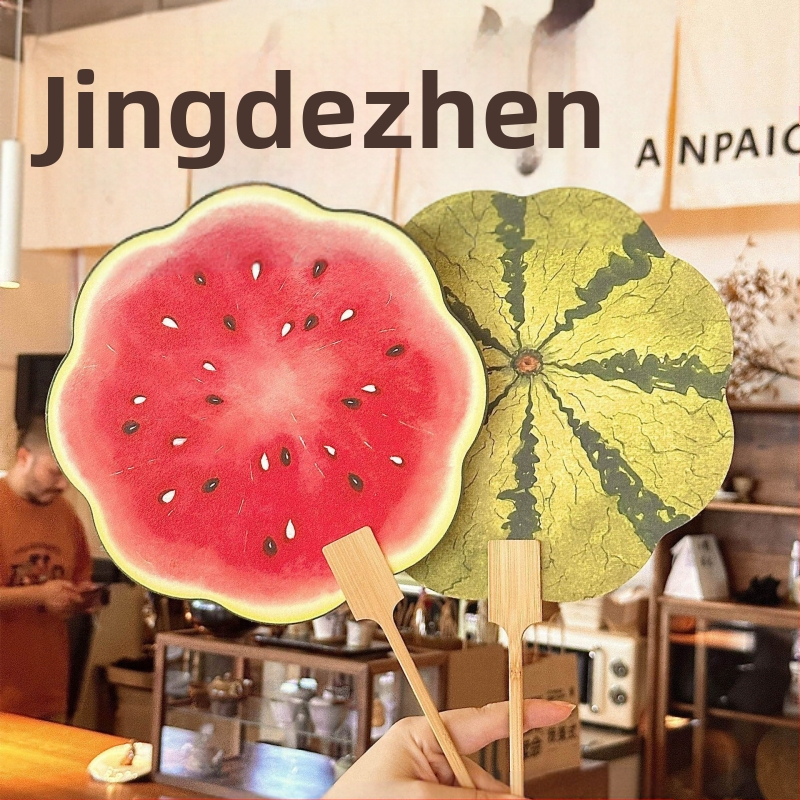 Klassz ajándék barátnőknek, csoportos rajongói kellékek, robbanások, meleg nyári, görögdinnye, kézzel festett, édes rajongó