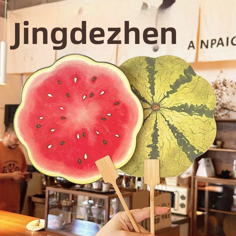 Klassz ajándék barátnőknek, csoportos rajongói kellékek, robbanások, meleg nyári, görögdinnye, kézzel festett, édes rajongó