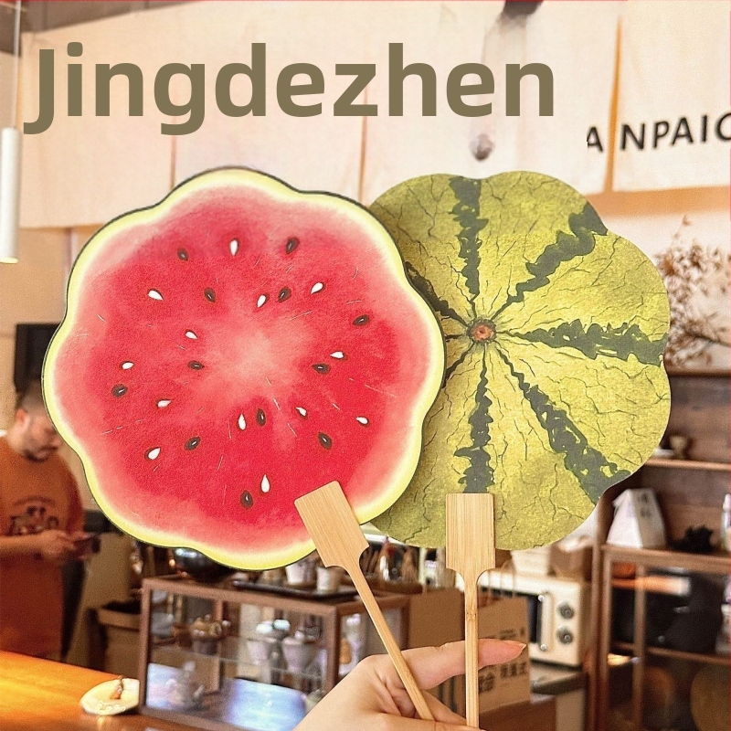 Klassz ajándék barátnőknek, csoportos rajongói kellékek, robbanások, meleg nyári, görögdinnye, kézzel festett, édes rajongó