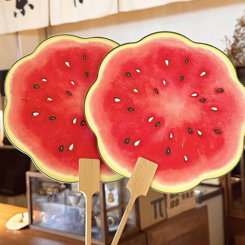 Klassz ajándék barátnőknek, csoportos rajongói kellékek, robbanások, meleg nyári, görögdinnye, kézzel festett, édes rajongó