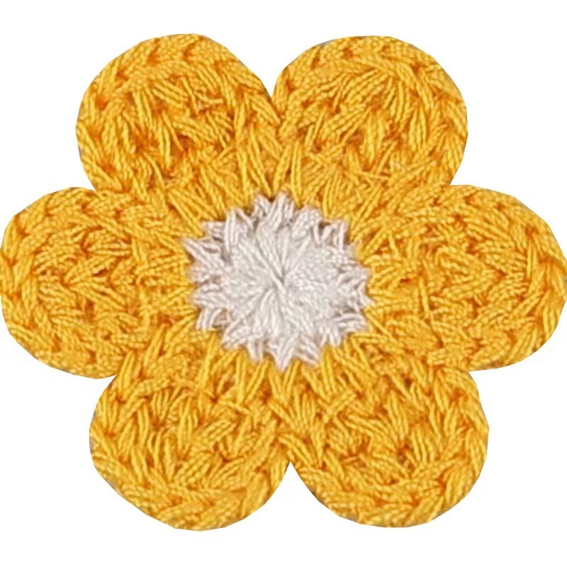 Szuper aranyos, kézzel szőtt hatszirmú virágos ruházati kiegészítők, cipők és sapkák, táskák, barkács dekoráció, nagykereskedelem, koreai változata