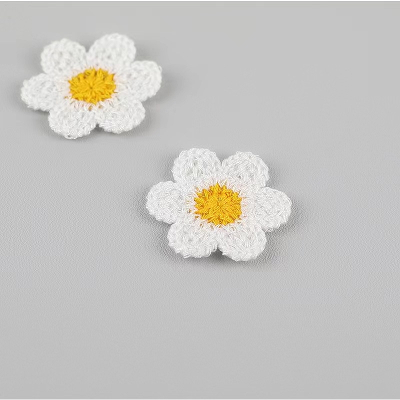 Szuper aranyos, kézzel szőtt hatszirmú virágos ruházati kiegészítők, cipők és sapkák, táskák, barkács dekoráció, nagykereskedelem, koreai változata