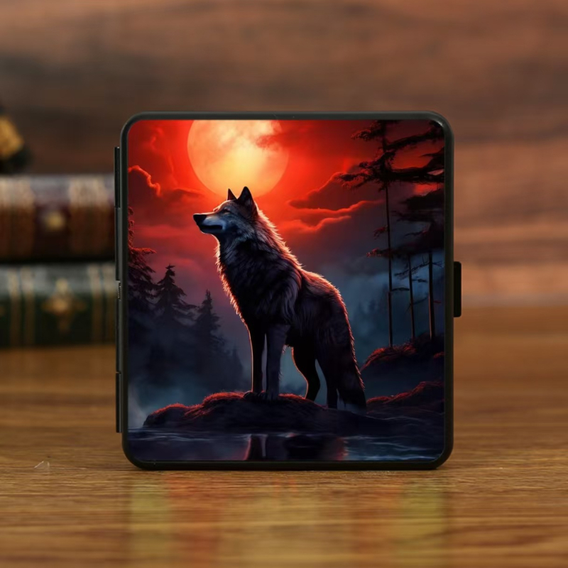 Határokon átnyúló durva retro felhajtható cigarettatartó, könnyen hordozható, kreatív minta, határokon átnyúló forrásból származó cigarettatartó-támogatás, nagykereskedelem