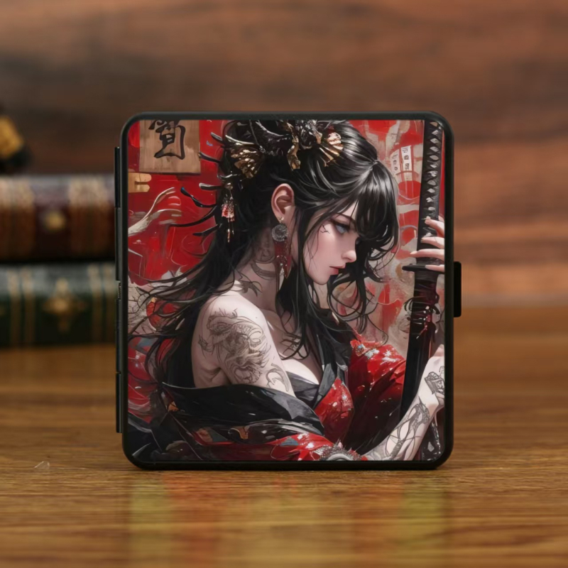 Határokon átnyúló durva retro felhajtható cigarettatartó, könnyen hordozható, kreatív minta, határokon átnyúló forrásból származó cigarettatartó-támogatás, nagykereskedelem